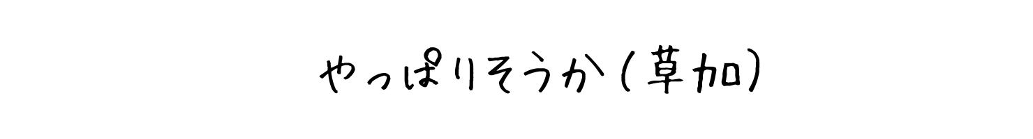 やっぱりそうか（草加）